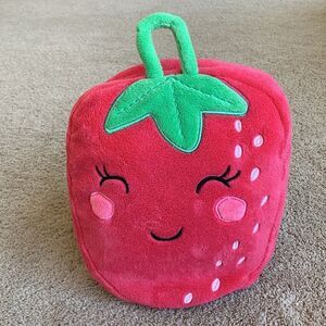 Y2K Pink Strawberry Plush Pillow Cover small bag‎